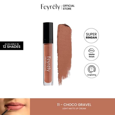 Jual Choco Gravel Nude Choco FEYRELY LIGHT MATTE LIP CREAM Shopee Indonesia
