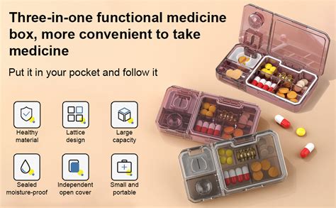 GmeDhc Tablettenteiler für Kleine Pillen und Große Pillen 3 in 1