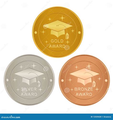 Set Of Academic Awards Stock Vector Illustration Of Leaf 12559428