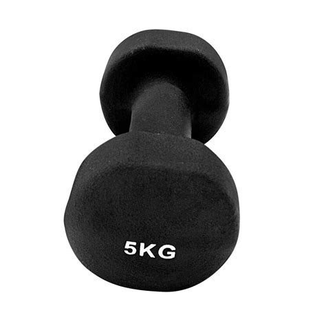 SPORTLAND ดมเบล Neoprene Dumbbell Rubber 5 kg รน IR92004 Black