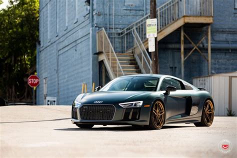 Gallery 2017 Audi R8 V10 Plus On VOSSEN Gold Forged Wheels CAR