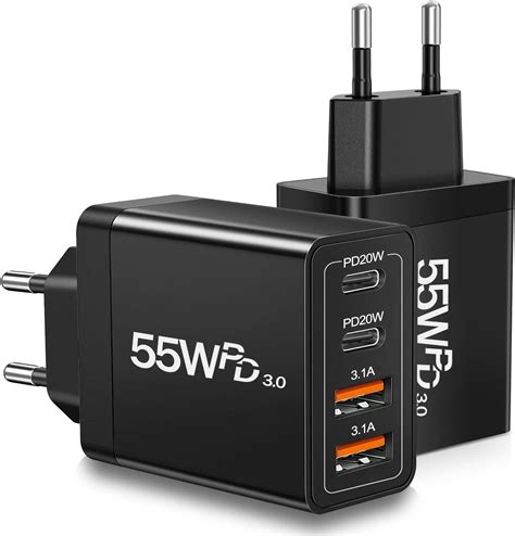 Amazon.com: European Travel Plug Adapter, 2-Pack 25W USB C European