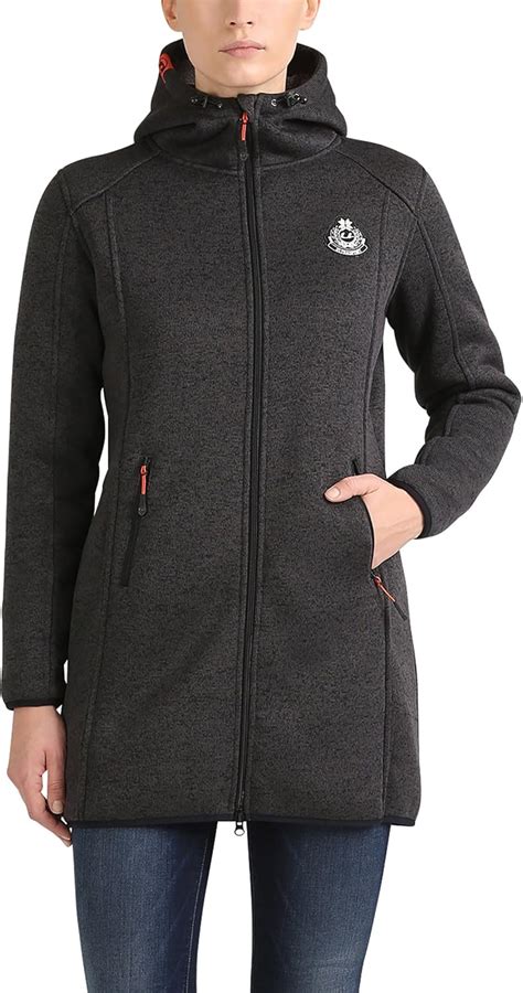 Ultrasport Advanced Damen Strickfleece Jacke Lang Freizeit Und