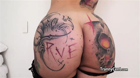 Massive Ass Tranny Takes Black Cock