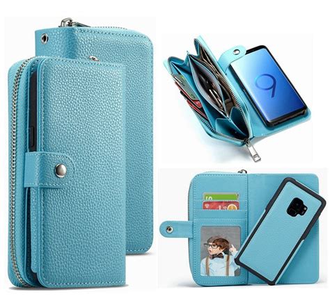 Galaxy S9 Plus Wallet Case Mignova Lichee Pattern 2 In 1 Split