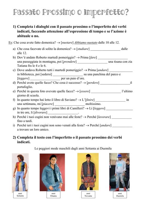 Passato Prossimo o Imperfetto? worksheet