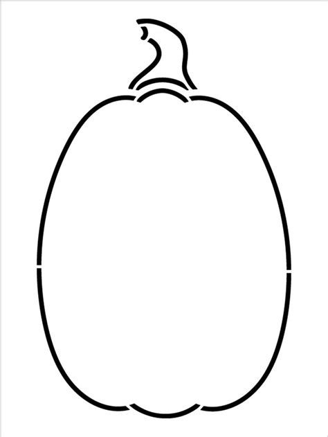 A Black And White Outline Of A Pumpkin