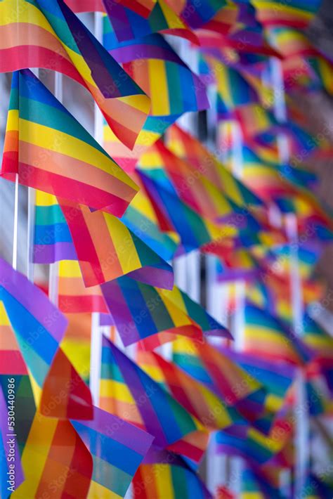 Colorful rainbow pride flag background Stock Photo | Adobe Stock