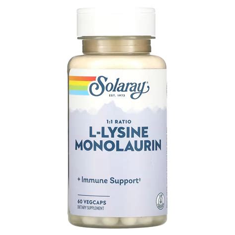Solaray, L-Lysine Monolaurin 1:1 Ratio, 60 VegCaps ⋆ ORGANIKA Bio Shop
