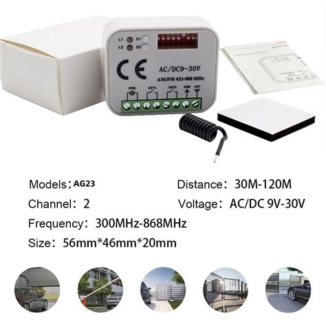 Receptor Multifrecuencia Para Abridor De Puerta De Garaje Interruptor