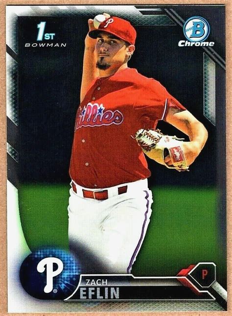 Zach Eflin Bowman Chrome Prospects Rc Ebay