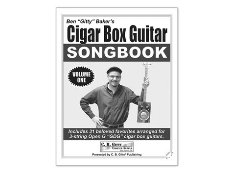 Ben Gittys 3 String Gdg Cigar Box Guitar Songbook Volume 1 Printed