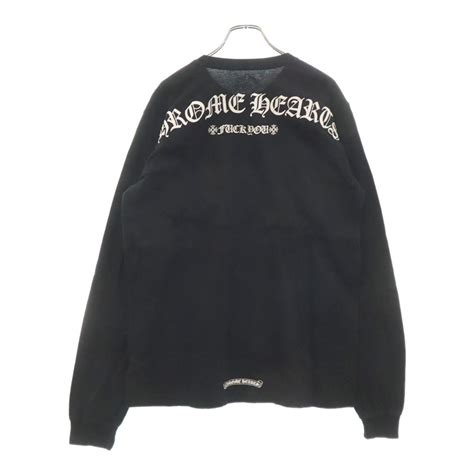 CHROME HEARTS クロムハーツ FUCK YOU L S TEE ファックユー アーチバックプリント クルーネック 長袖Tシャツ カットソー ブラック メルカリ