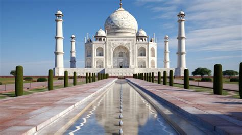 premium ai image  taj mahal agra india white marble mausoleum