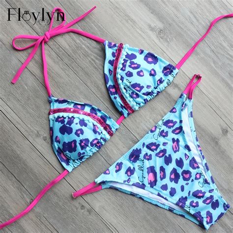 Floylyn Bikini Brand Summer Swimwear Women Printed Brazilian