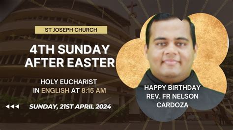 Live Sunday Holy Eucharist Sunday Holy Mass Am St April