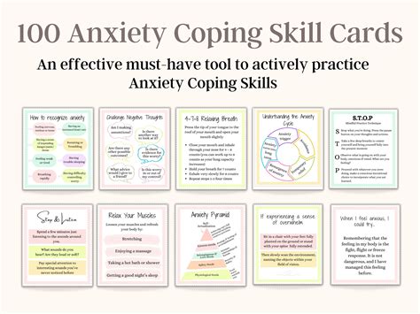 Anxiety Coping Cards Anxiety Affirmation Cards Anxiety Flash Cards