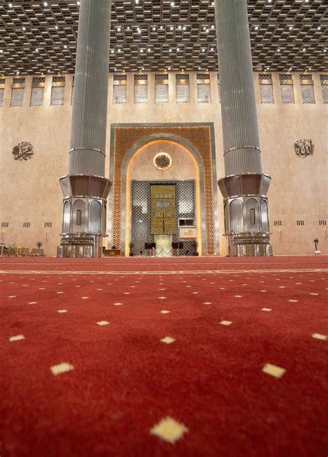 Interior of Istiqlal Mosque Jakarta in Indonesia Editorial Stock Image ...