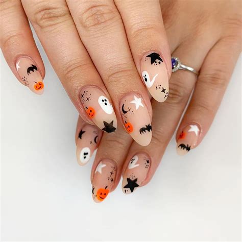 21 Most Beautiful Halloween Nail Design Coffin 2020 | Unhas de dia das ...