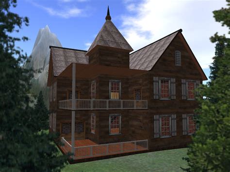 Second Life Marketplace - RE Western Mansion/Hotel - Dark Wood - Boarding House/Old West/Victorian