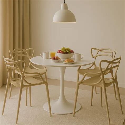 Kit Cadeiras De Jantar Allegra La Mobilia Nude Frete grátis