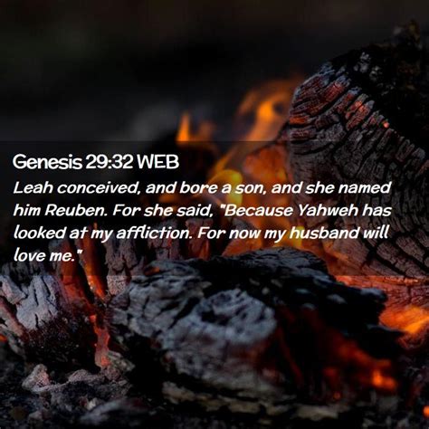 Genesis Web Leah Conceived And Bore A Son And She Named Him