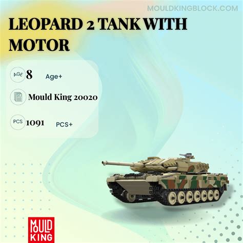 Mould King Leopard Tank With Motor Building Block Mould King