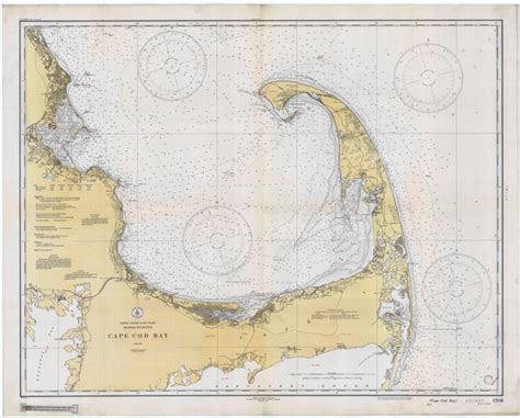 Cape Cod Bay Map - 1933 – Nautical Chart Prints