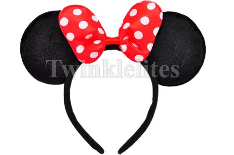 Minnie Mouse Ears Headband Polka Dots Plush Birthday Favors Party ...