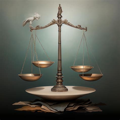 Premium Photo Courtroom Symbolism Legal Scale Signifying Justice