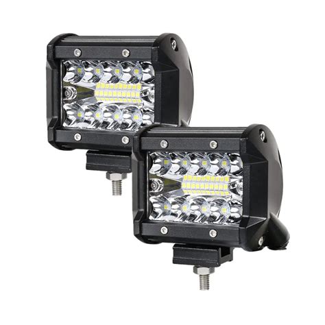 Pcs W Triple Row Led Light Bar Inch Spot Flood Combo Beam Led