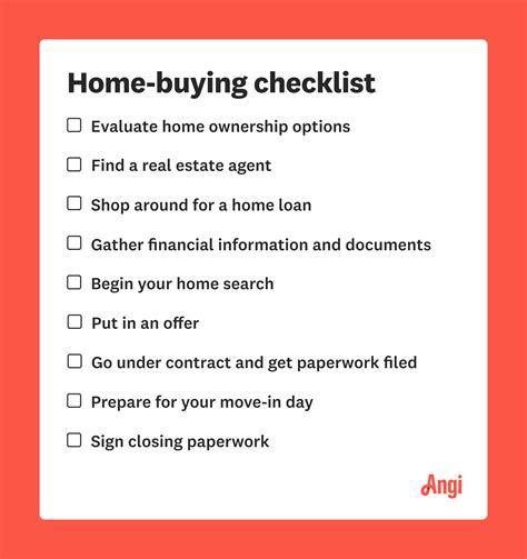 Buying For New House Checklist