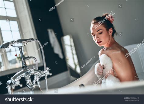 Attractive Sexy Woman Lying Naked Bath Stock Photo Shutterstock