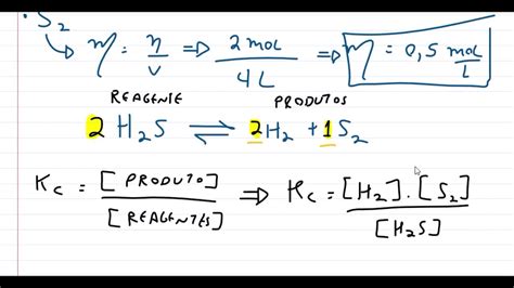 Como Calcular O Kc Constante De Equil Brio Youtube