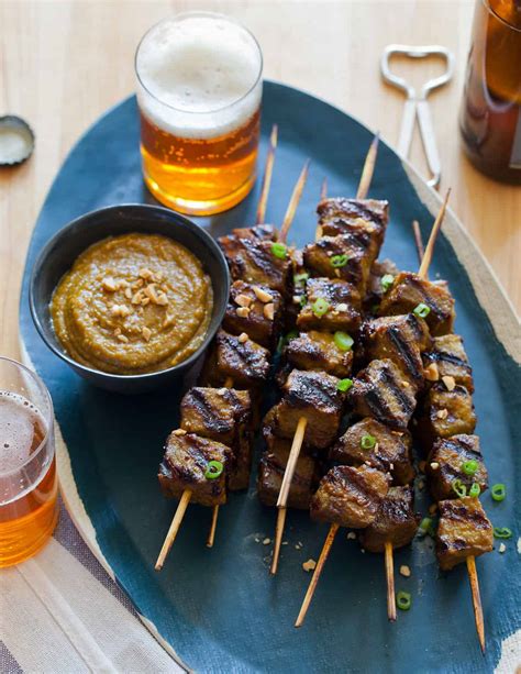 Beef Satay Beef Recipe Spoon Fork Bacon