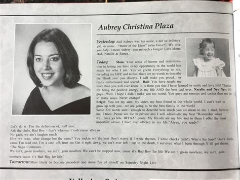 I went to high school with Aubrey Plaza : r/pics