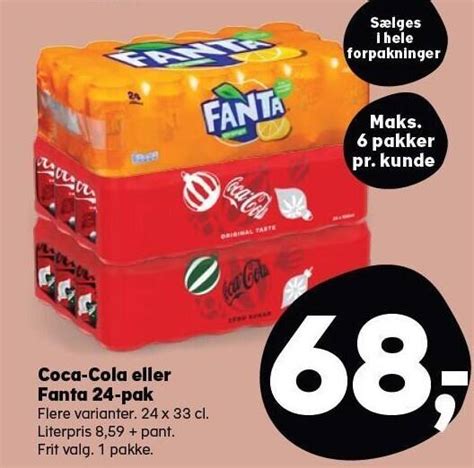 Coca Cola Eller Fanta Pak Tilbud Hos Kvickly