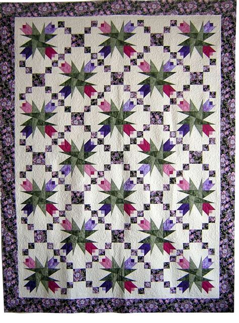 Twirling Tulips PDF Quilt Pattern MayLily Quilt