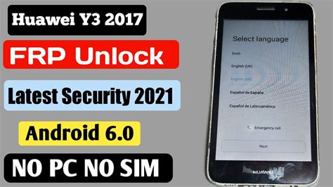Frp Bypass Huawei Y Cro U Remove Google Account No Pc No
