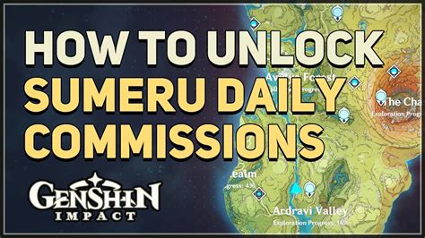 How To Unlock Sumeru Daily Commissions Genshin Impact Youtube