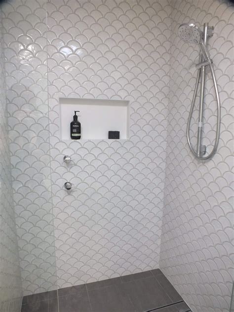 Fish scale tile | Fish scale tile bathroom, Bathroom inspiration ...