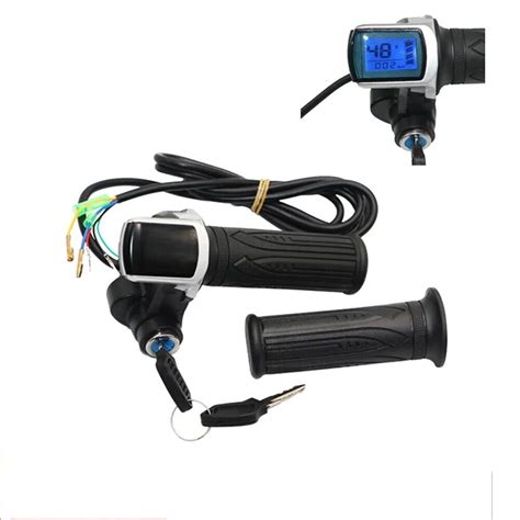 Electric Bike Twist Throttle 36v 48v Grip Speed Display Brushless