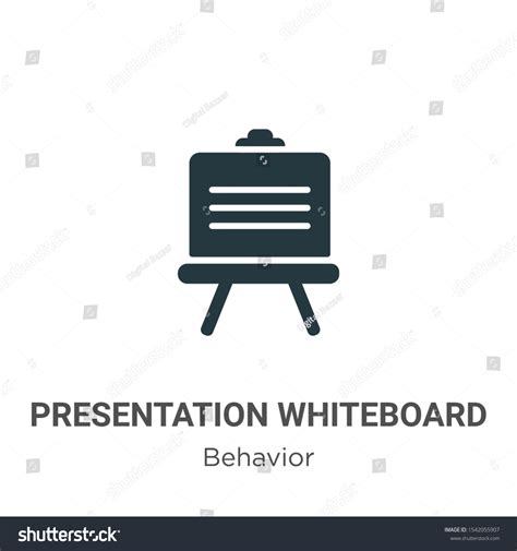 Presentation Whiteboard Vector Icon On White Stock Vector (Royalty Free) 1542055907