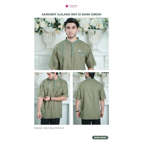 Jual Sarimbit Keluarga Rauna Ilalang Dark Green Baju Couple