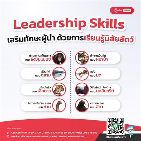 Leadership Skills เสริมทักษะผู้นำ ด้วยการเรียนรู้นิสัยสัตว์