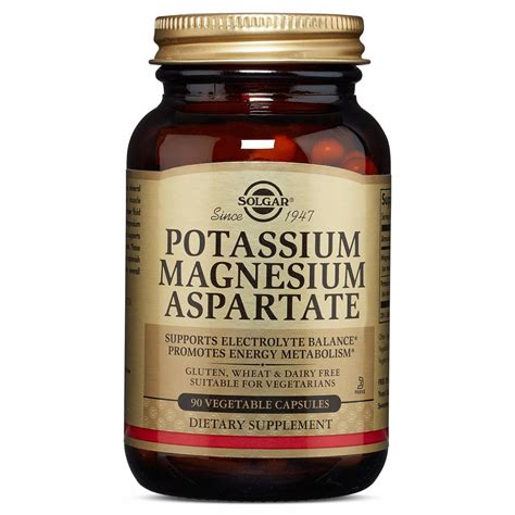 Solgar Potassium Magnesium Aspartate Vegetable Capsules 90 caps купити ...