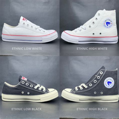 Jual Sepatu Ventela Ethnic S Low High Black Natural White Original