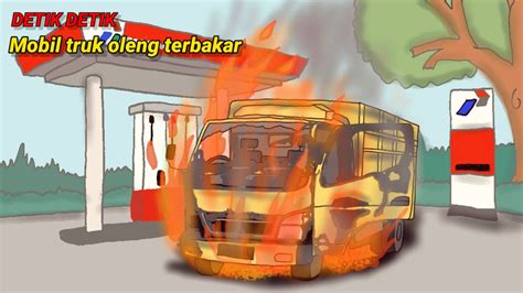 Parah Kecelakaan Truk Akibat Mengantuk Truk Oleng Tabrak Spbu Sampai