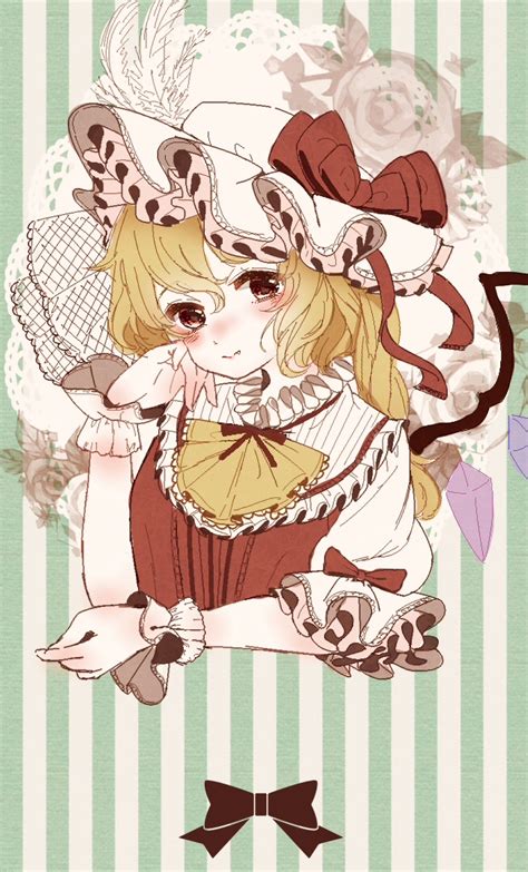 Safebooru 1girl Blonde Hair Flandre Scarlet Hat Mob Cap Satomachi Solo Touhou 2025652