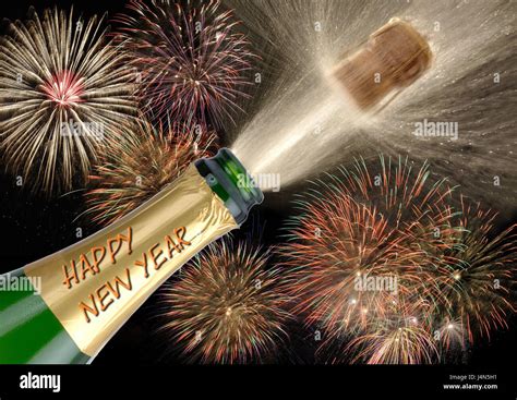 Sekt Flasche Korken G Rtel Feuerwerk Engpass Schlaganfall Happy